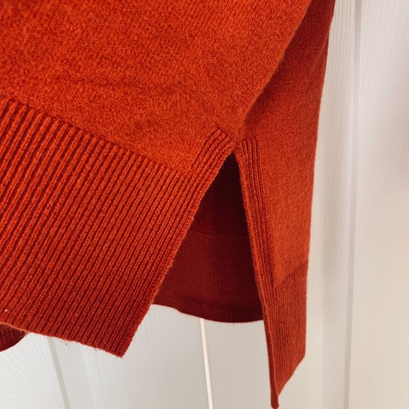 FRENCH CONNECTION RUST Long Line Sweater Sz Medium - Picture 5 of 6